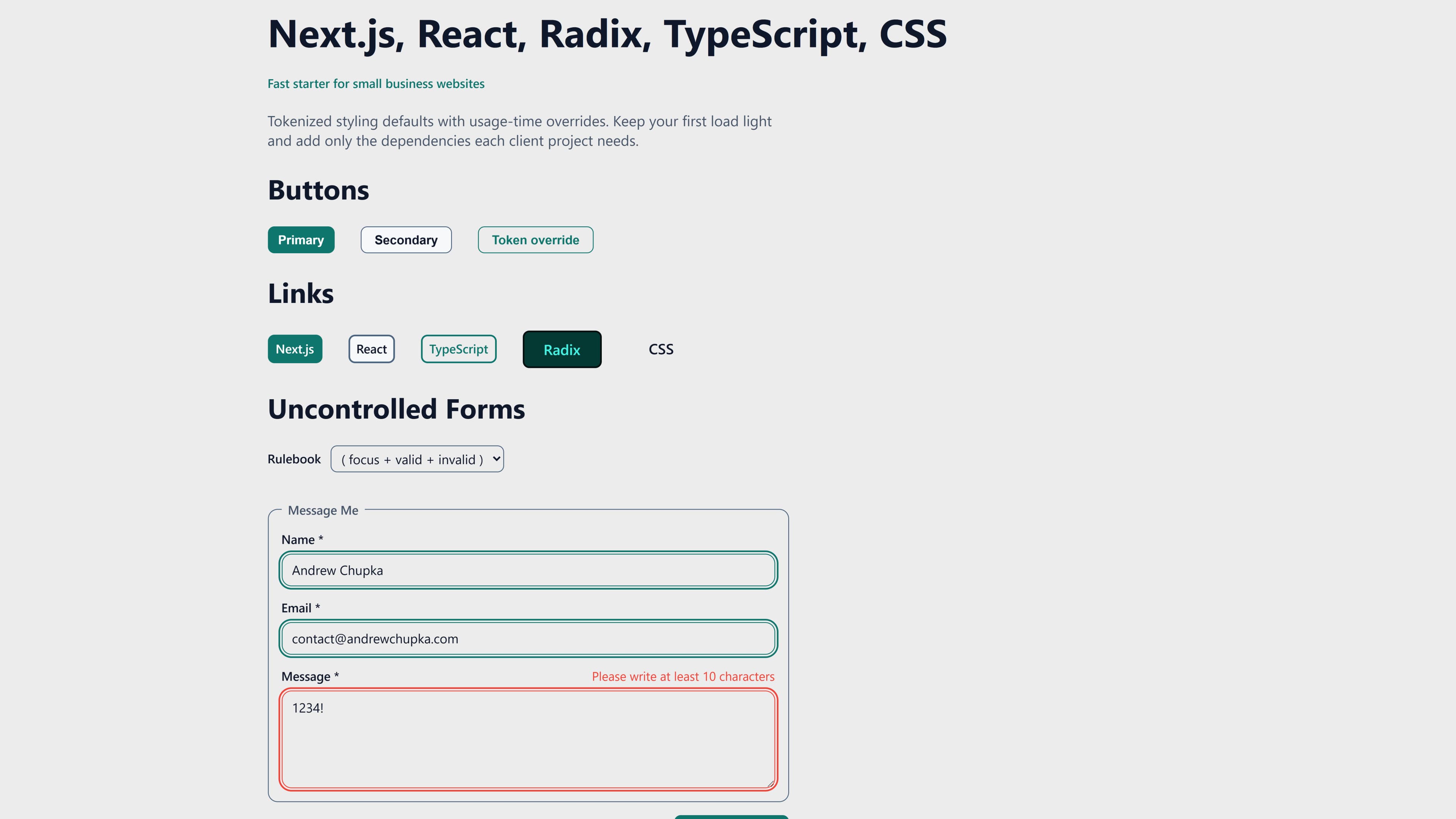 A thumbnail of the Simple Template project.
